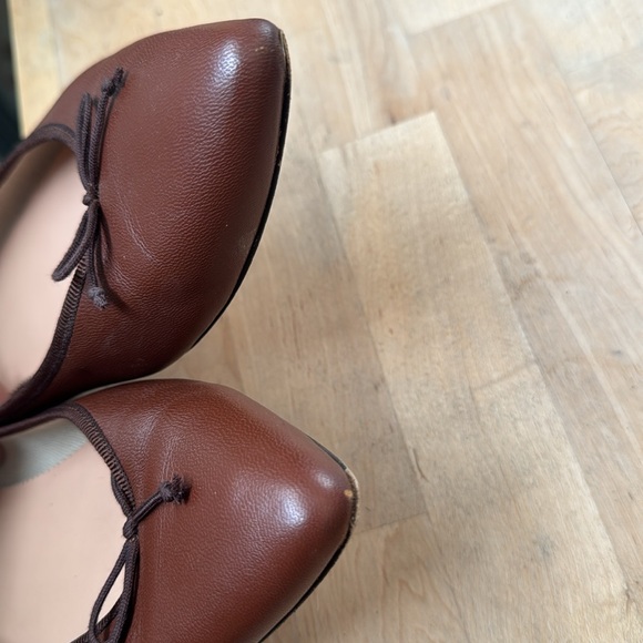 J Crew Gemma Leather Ballet Flats Mahogany Brown 8.5 Classic - Picture 5 of 17